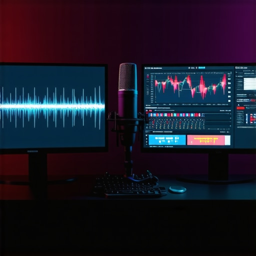 Professional Streaming Setup with Lighting and Analytics Modern live game streaming setup with lighting and analytics tools.